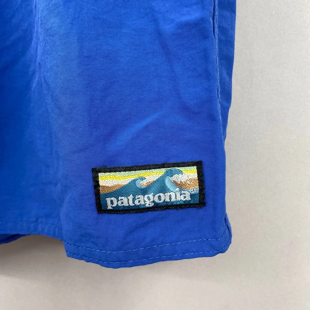 Patagonia Wavefarer Board Shorts Mens 38 Blue Recycled Nylon Swim Trunks Surf
